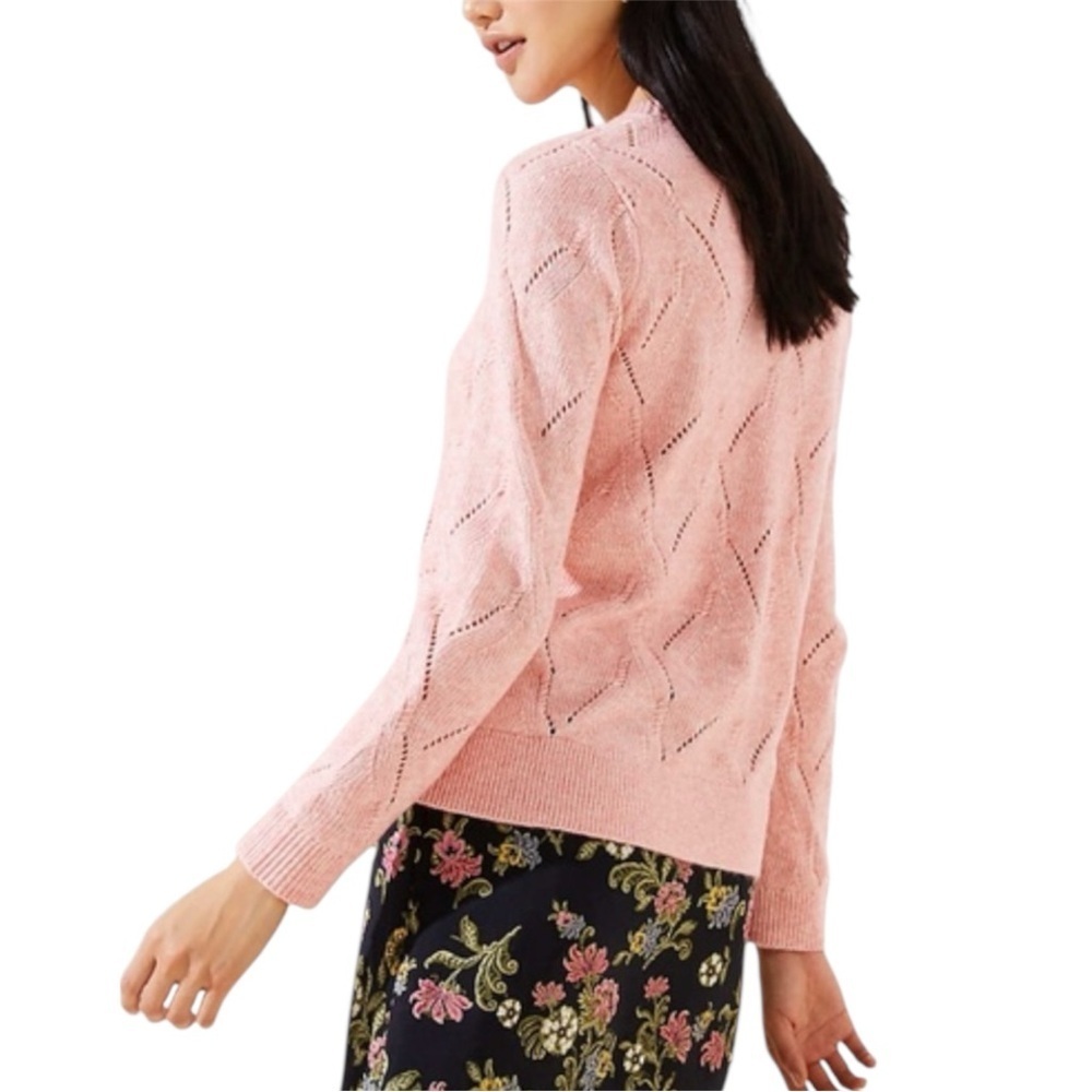 LOFT Pink Knit Sweater – Size XS